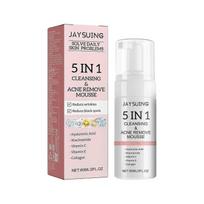 5-in-1 Cleansing Mousse for Pores, Blackheads & Acne | Brightening Niacinamide & Vitamin C Facial Foam for All Skin Types | Deep Hydrating & Gentle Ex