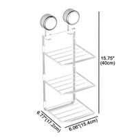 Foldable Wall Shelf Suction Cup Space-Saving Organizer 3 Tier Foldable Storage Shelves Prep Station For Kitchen Dining Room