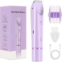 Women's Shaver 2025 - 2-in-1 Bikini and Body Shaver in Purple, Rechargeable, Waterproof, Compact Design