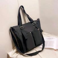 New casual women's crossbody bag Korean style literary solid color student shoulder bag large capacity No pendant white