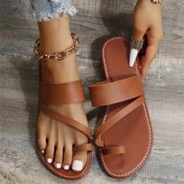 Women Minimalist Thong Sandals Fashion Flat Sandals Summer Outdoor Beach Vacation Leisure Woman Shoes 43 kava