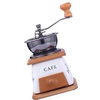 Wooden Hand Crank Coffee Grinder Space Saving Manual Miniature Espresso Maker with Ceramic Burr Coffee Equipment