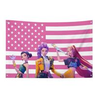 1pc Kpop Demin Hunters Barber Shop Home Decor Items Custom Flags for Bedrooms Outdoor Decors Garage Decoration Tapestry Flag 29x37in