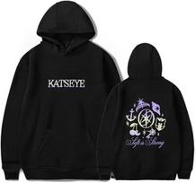 2025 Katseye Merch Distressed 2D Hoodie Fashion Hoodies Pop Music Men Women Sweatshirt Tracksuit Pullover Coat Fashion, rest S