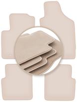 PREMIUM beige floor mats for: Fiat 500 cabrio, hatchback 2007-2013