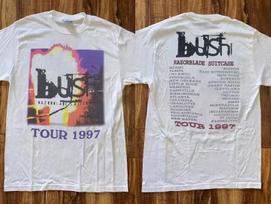 Vintažinis Bush Band skustuvo ašmenų lagaminas Tour 1997 marškinėliai Dovana Gerbėjams Muzika Visų dydžių Unisex marškinėliai XXXXL