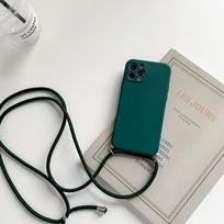 Kryžinė juostelė-virvelė telefono dėklui Xiaomi Mi 15 Pro 14T 13T 12T 11T 13 Lite 11 11X 12 12X 12S 14 Ultra Karoliai Dangtelis Xiaomi 11&Case & Strap tamsiai žalia spalva