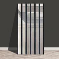 3D Lipni Metalinė Grotelė Sienos Lipdukas Tapetai Blizgus Banguotas Skydas Svetainei TV Fonui, Miegamojo Akcentinės Sienos Dekoracija 10pcs gray