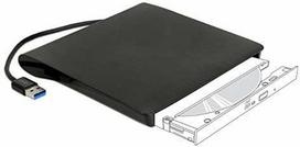 Priedas Delock External Enclosure For 5.25″ Ultra Slim SATA Drives 9.5mm-USB Type-A male, juoda sp.