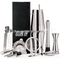 11-Piece Stainless Steel Cocktail Shaker Set, 750ml, Multiple Colors Available natūrali