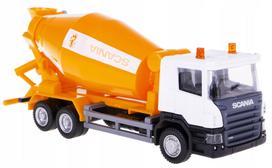 Žaislinis betonvežis Daffi RMZ City Concrete Mixer 512561, balta sp./oranžinė sp.
