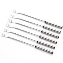9.37in Stainless Steel Fondue Forks Lightweight Heatproof Cheese Fondue Sticks Barbecue Fruit Dessert Forks Easy To