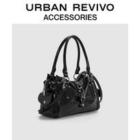 URBAN REVIVO Metallic Functional Crossbody Bag One Size juoda