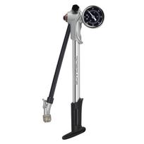 Bicycle Air Shock Pump 300PSI High Pressure With Gauge For Front Fork Shock Absorber MTB Road Bike Schrader Valve Inflator Sliver