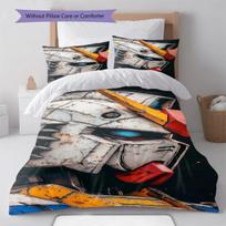 Gundam Cool Robot Style Bedding Set Anime Duvet Cover Polyester Soft Comforter Bedroom Set -QJY 135x200cm