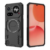 Šarvuotas dėklas Nothing Phone 4A Pro 3a Lite 3 Phone4a Phone3 mobiliajam telefonui, kritimą apsaugantys, stipriai magnetiniai dangteliai Nothing Phone (4a) Pro juoda