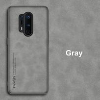 Luxury Leather Case For OnePlus 8 Pro 8T Cover Matte Silicone Phone Case For OnePlus 8 T 8Pro 5G One Plus 8 Pro OnePlus8 Coque For OnePlus 8 pilka spalva