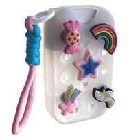 Lightweight Hand Sanitizer Spray Case With Charms Keyring Protective Cover Heart-shaped Hole Shockproof for Touchland 30ml