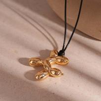 Fashion Gold Silver Color Balloon Dog Pendant Necklaces for Women Cute Animal Black Rope Adjustable Long Sweater Chain Jewelry