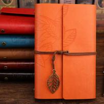 Kraft Sketchbook Binder Notepad Spiral Note Book PU Leather Paper Replaceable Vintage Notebook Coffee-Small