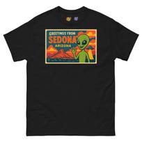 Sedona, Arizona Happy Alien Vacation Cross Country Trip T Shirt Mens Womens Tees Top L