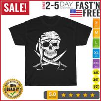 Pirate costume pirate flag skull captain pirate Vintage T Shirt Mens Womens Tees Top Men Women NEW S
