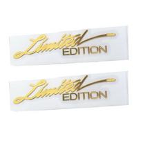 2 vnt. riboto leidimo automobilio lipdukas 3D auksinis kėbulo emblemos ženklelis metalinis lipdukas Decal Automobilio priedai Motociklo lipdukai