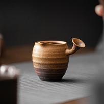 130Ml Retro Sauce Glazed Side Handle Tea Pitcher Handmade Coarse Pottery Fair Cup Cha Hai Household Justice Supplies ornaments