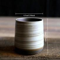 Vintažinė japoniška Raku keramikos arbatos puodelis Rankų darbo Grubus keramikos Kung Fu puodelis Krosnies glazūra Unikalus dizainas Namų naudojimui 200-210ml