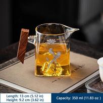 Glass Teapot with Wooden Handle, Kung Fu Tea Set Accessory, Tea Divider, High Temperature Resistant, Suitable for Electric Ceramic Stove gryna