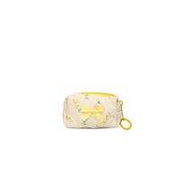 Fashion Bow Pibbon Small Cosmetic Bag Print Flower Zipper Floral Makeup Bag Wallet Pouch Women
