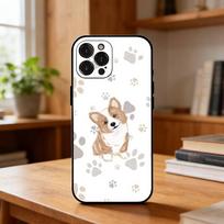 C-Cute Corgi Phone Case For iPhone17 16 15 14 13 12 11 Pro Max Plus,5G Soft Black Case iPhone16promax
