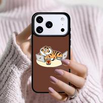 Cartoon Fat Tiger Phone Case For Apple iPhone 17 Air 16E 15 14 Plus 13 12 11 Pro Max Mini Funda Cover iPhone17 Pro Max