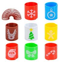 1224Pcs Christmas Spring Coil Fidget Toys Snowflake Santa Claus Magic Springs Sensory Toys for Kids Party Favors Game Prizes