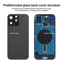 iPhone 16 Pro galinio stiklo skydelio baterijos dangtelio keičiamos dalys, galinis korpusas su kameros objektyvu iPhone 16Pro Max 16 Pro Black