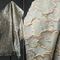 145cm Width Golden Silk Jacquard Fabric Three-dimensional Texture Embroidery for DIY Sewing Cheongsam Clothing Designer Fabric 50x145cm