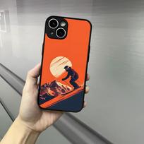 Skiing Snow Snowboard Ski Phone Case For Iphone 17 16 15 14 13 12 Pro Max Xr Air Plus Skin Feel Black Hard Shell Cover iPhone 16