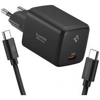 Ładowarka Sieciowa Spigen Essential Ee451Eu 45W Usb-C + Kabel Usb-C/Usb-C Czarny