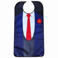 Soft Business Suit Gentleman Adult Bib Washable Clothing Protectors for Elderly  Nursing Home Use Style 11
