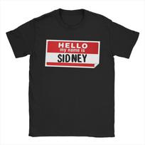 Hello My Name Is Sidney Name Tag T Shirt Beach Trendy T Shirts 100% Cotton O-Neck Plus Size Tees Short-Sleeved Y2K Funny Tops S įvairiaspalvis