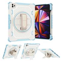 Case for IPad Pro 12.9 Air 11 13 2024 360 Kickstand Hand Grap Pencil Holder Cover IPad A16 11th 10.9 7 8th 10.2 Mini 4567 Fundas 2021 2025 mini 6 7 šviesiai mėlyna spalva