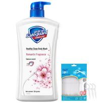 Dr. Tooth Floss Picks & Safeguard Cherry Blossom Shower Gel Bundle