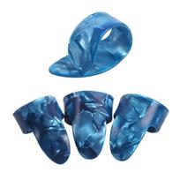 4PCS Right Hand Thumb Finger Guitar Picks Right Set of Fingernails Fingerstyle Pain Prevention Finger Forefinger mėlyna