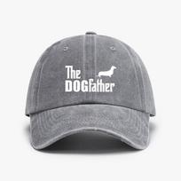 Madinga THE DOGFATHER takso dešrainio šuns kepuraitė Juokinga skalauta nusidėvėjusi džinsinė beisbolo kepuraitė reguliuojamas snapback kepuraitė Adjustable