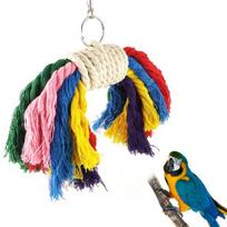 Parrot Colorful Cotton Rope Pet Bird Chew Climb Biting Hanging Toy Cage Decor