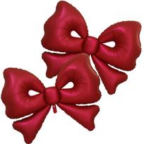 2-Pack 50inch Matte Red Bow Balloons, Huge Red Bow Foil Balloons, Elegant Red Giant Bow Balloons; Suitable for Birthday Parties, Bachelor Parties Other