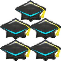5-Pack Graduation Season Balloon Set, Graduation Cap Foil Balloons, Suitable for Graduation Ceremony Decorations, Graduation Other