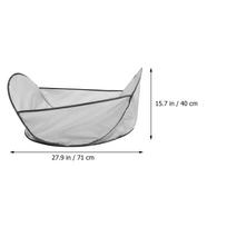 Pet Shearing Bib Portable Foldable Waterproof Puppy Haircutting Storage Cloth Hair Collecting Pet Shearing Bib pilka