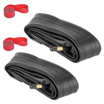 2pack 700x35-43c Bike Inner Tube With 2 Rim Strip Schrader Valve Rubber Bike Tire Tube For 700c Roa