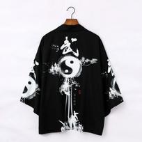 Vasaros vyriški haori megztiniai kimono marškinėliai samurajų japoniški drabužiai chalatai laisva striukė Gatvės apranga M